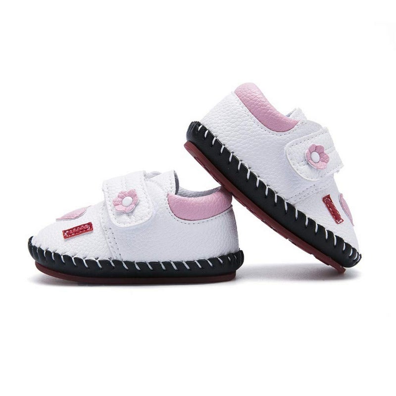 HsdsBebe Baby Boys Girls Pu Leather Hard Bottom Walking Sneakers Toddler Rubber Sole First Walkers Infant Cartoon Slippers Crib Shoes(6-12 Months) - Image 4